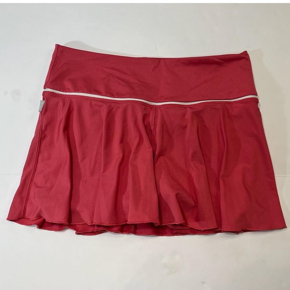 Nike Tennis Skirt Small Red Dri-FIT Pleated Athletic Skort Golf Athleisure